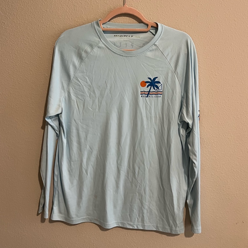 AFTCO Men's Sky Blue Long Sleeve Tee